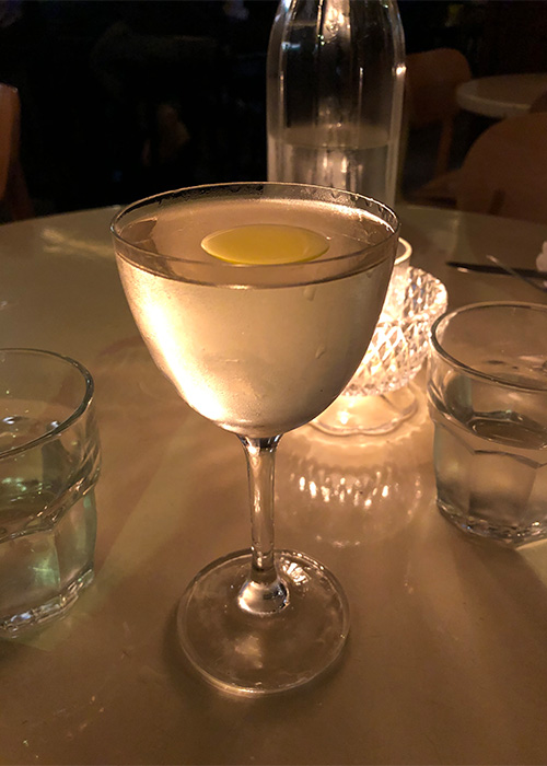 A Dirty Martini at Motel Morris is one of the best things to drink in NYC right now. 