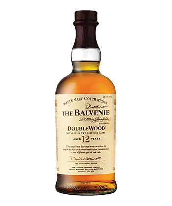 The Balvenie 12 Year Old DoubleWood Single Malt Scotch Whisky is one of the best Scotches to gift this holiday season.