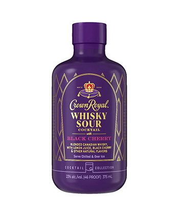 Crown Royal Whisky Sour with Black Cherry is one of the best large-format, bottled cocktails for holiday hosting. 