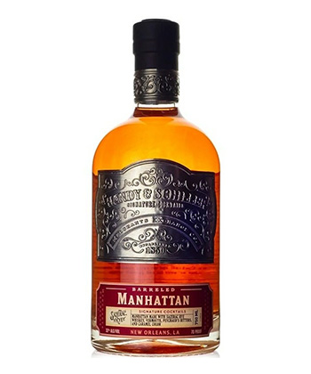 Handy & Schiller Barreled Manhattan is one of the best large-format bottled cocktails for holiday hosting. 