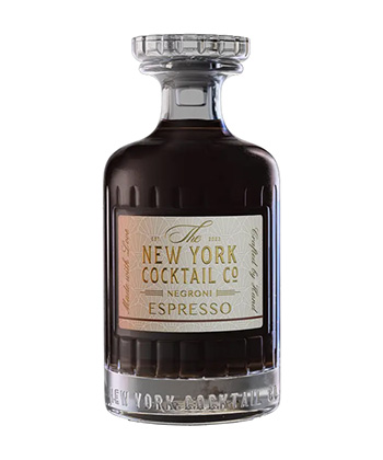 The New York Cocktail Co. Espresso Negroni is one of the best large-format, bottled cocktails for holiday hosting. 