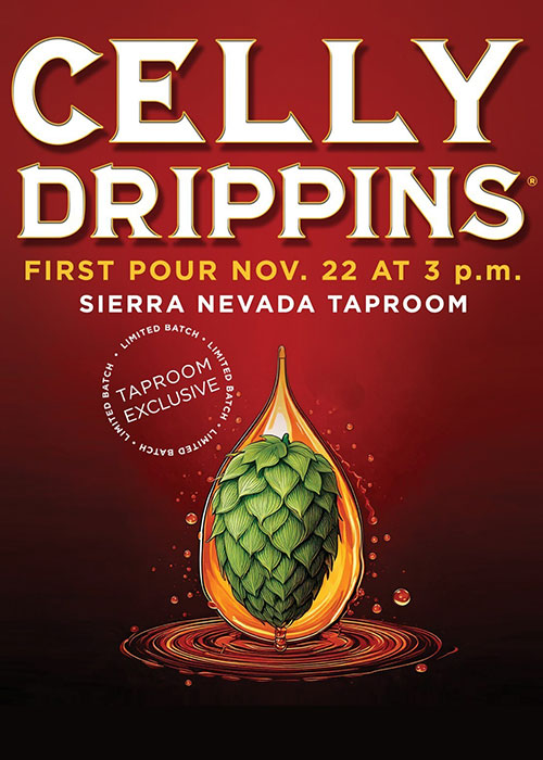 Sierra Nevada's Celly Drippins IPA will be available at the brewery's Mills River taproom on November 22. 