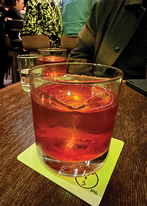 The Plum Boulevardier at Bar Goto Niban is one of the best things to drink in NYC right now (November 2024). 