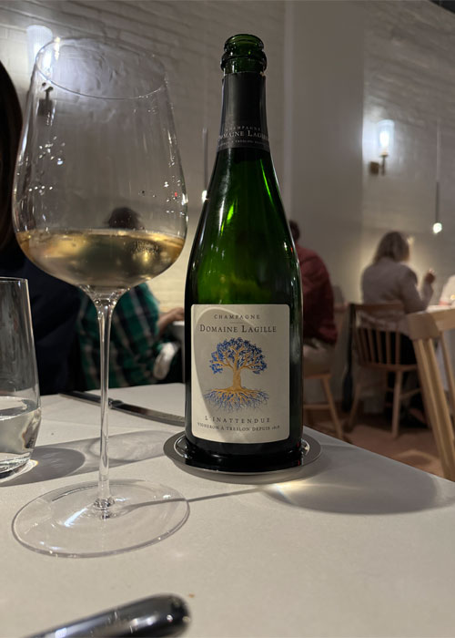 Grower Champagne at Field Guide is one of the best things to drink in NYC right now (November 2024). 