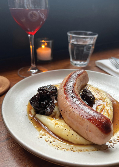 A Big, Hulking Sausage is one of the best wine bar small plates. Check out the rest of the ranking here. 