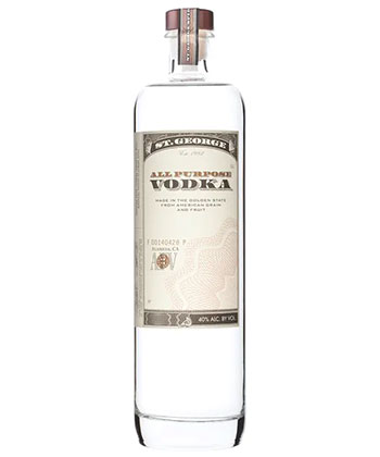 St. George Spirits All Purpose Vodka is one of the best vodka brands to gift this holiday season (2024). 