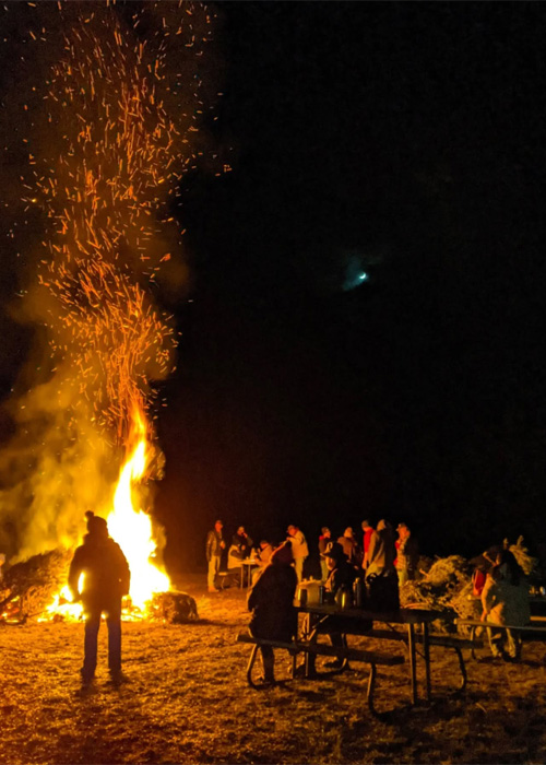 To drum up business in late December and January, breweries are encouraging customers to bring in Christmas trees for an on-site bonfire.