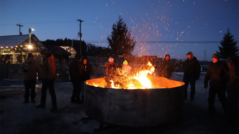 To drum up business in late December and January, breweries are encouraging customers to bring in Christmas trees for an on-site bonfire.