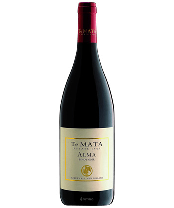 Te Mata Estate ‘Alma’ Pinot Noir Hawke’s Bay 2021 is one of the best Pinot Noirs from New Zealand. 