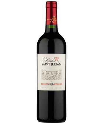 Château Saint Julien Bordeaux Supérieur 2019 is one of the best red Bordeauxs under $30. 