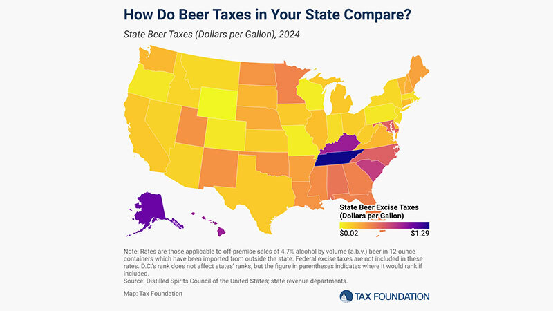 America's beer tax rates by state, mapped 