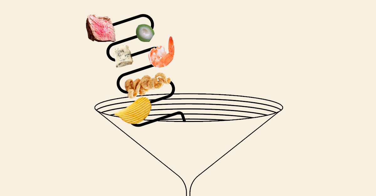 Dari Kulit Ayam Renyah hingga Keripik Kentang, Hiasan Martini Mengamuk