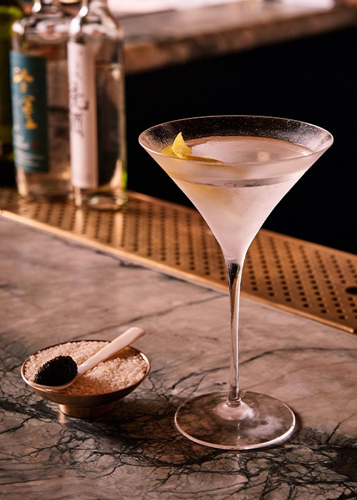 Oiji Mi: Martini Royale with Caviar is one of the most expensive cocktails in NYC right now. 