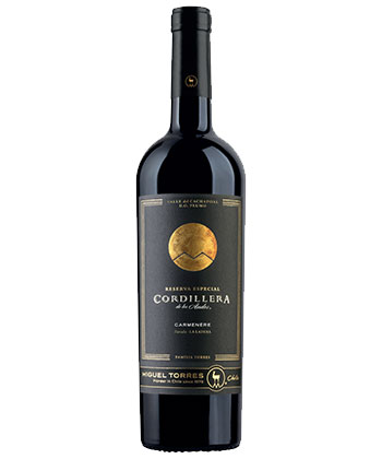 Miguel Torres ‘Cordillera de los Andes’ Carménère 2021 is one of the best Carménères from Chile. 