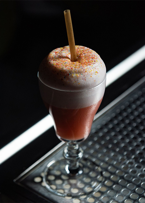 At Chinato in the Lower East Side, there is a cereal milk cocktail on menu called the Karma & Friends made with Fruity Pebbles.