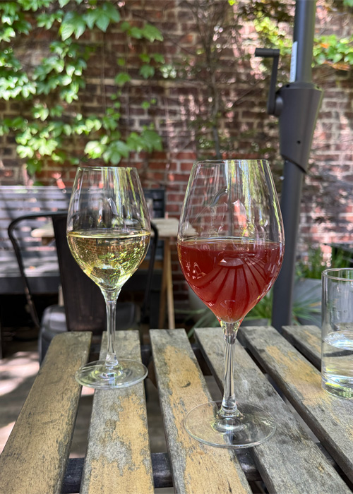 Crisp Whites and Funky Skin Contact Wines at Hildur are one of the best things to drink in NYC in May 2025. 