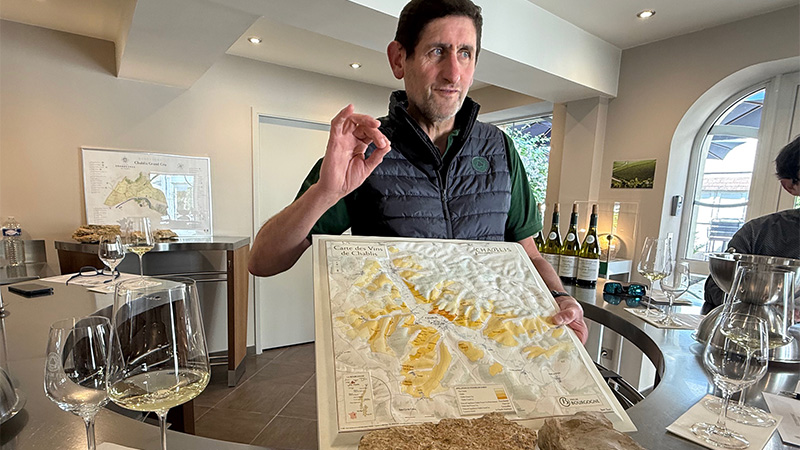 Chablis is among the few places in the world where Chardonnay is grown in Kimmeridgian soil, a fact emphasized by Didier Seguier, the winemaker at Domaine William Fèvre.