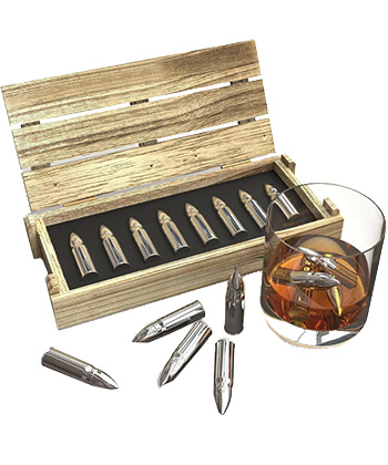 Bullet-Shaped Whiskey Stones are one of the most absurd drinking accessories ever. 