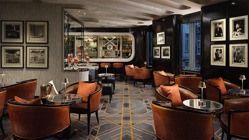 American Bar, The Savoy in London, United Kingdom is one of the most iconic hotel bars in the world. 