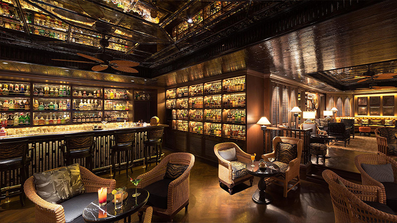The Bamboo Bar, Mandarin Oriental Bangkok in Bangkok, Thailand is one of the most iconic hotel bars in the world. 