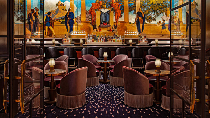 The King Cole Bar, The St. Regis New York in NYC, United States is one of the most iconic hotel bars in the world. 