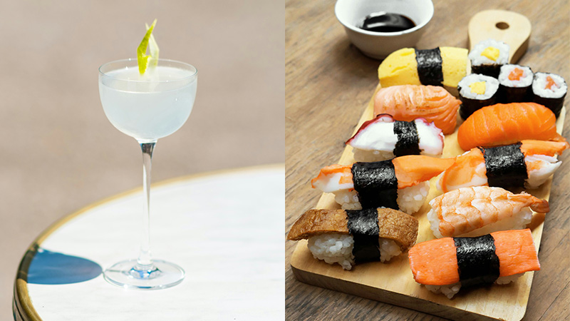 Mezcal Daiquiri and sushi is one of the best cocktail and food pairings, according to bartenders. 