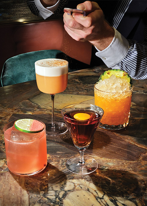 Manhattan's iconic Waldorf Astoria Hotel reopened on July 15 after a lengthy restoration that introduced glorious new drinking experiences, including the cocktails served at Lex Yard. 