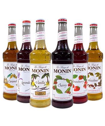 Monin, or any other store bought syrups, are a guilty pleasure of bartenders. 