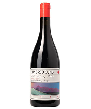 Hundred Suns Eola-Amity Hills Pinot Noir 2021 is one of the best Oregon Pinot Noirs for under $50. 