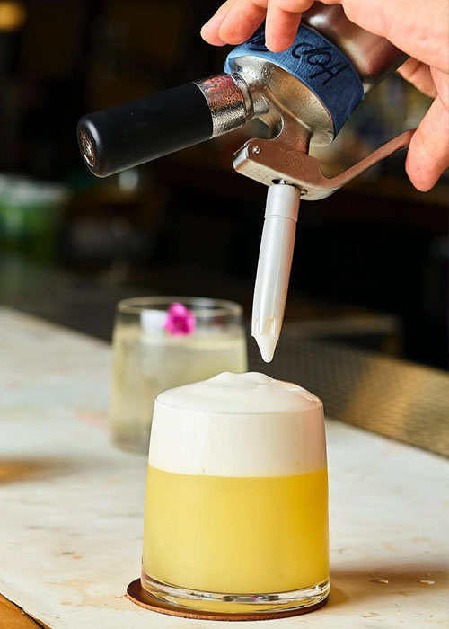 At this newly opened restaurant in Jersey City, there's a cocktail on the menu that tastes suspiciously like an India Pale Ale. Check it out.