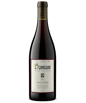 Damiani Wine Cellars Pinot Noir ‘Damiani Vineyard’ 2023 is one of the best Pinot Noirs from the Finger Lakes. 