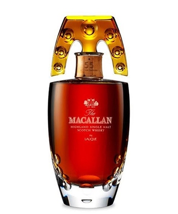 The Macallan Lalique 55 Year Old Single Malt Scotch is one of the most expensive bottles of single malt Scotch. 