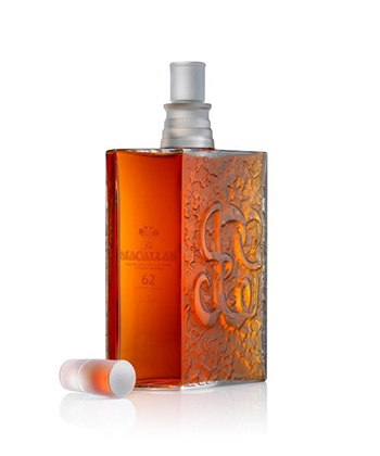 The Macallan Lalique 62 Year Old Single Malt Scotch is one of the most expensive bottles of single malt Scotch. 