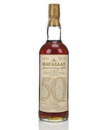The Macallan Anniversary Malt 50 Year Old Single Malt Scotch Whisky is one of the most expensive bottles of single malt Scotch. 