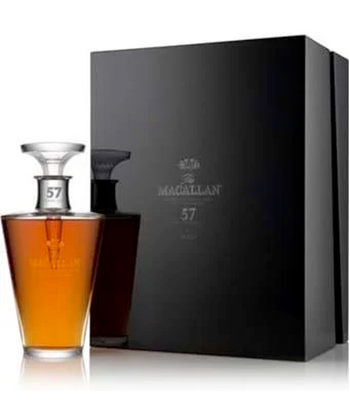 The Macallan Lalique 57 Year Old Single Malt Scotch is one of the most expensive bottles of single malt Scotch. 