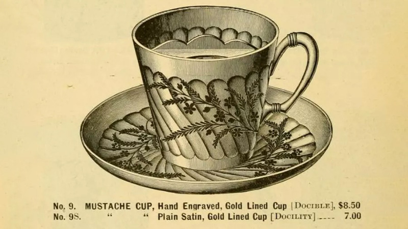 Mug designers in the Victorian era specifically designed "mustache cups" crafted to protect your upper lip as you sip. Check it out here!