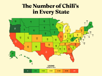 The Number of Chili’s Locations in Every State [MAP] | VinePair