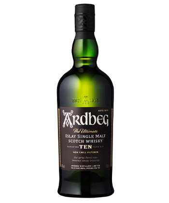 Ardbeg 10 is one of the best bang for your buck Scotches, according to bartenders. 