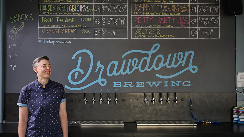 Drawdown Brewing founder and brewer Liz Nicol is fostering a space where beer quality, inclusivity, and entertainment are equally important.