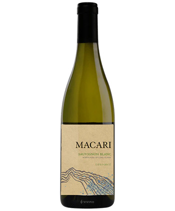Macari Vineyards Sauvignon Blanc ‘Lifeforce’ 2024 is one of the best white wines from Long Island. 