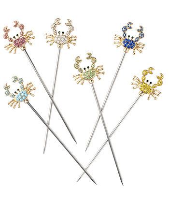 Joanna Buchanan Rainbow Crab Cocktail Picks are one of the best holiday drinking gifts for 2025.