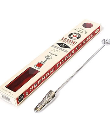 Gaz Regan Negroni Finger Stirrer is one of the best holiday drinking gifts for 2025. 