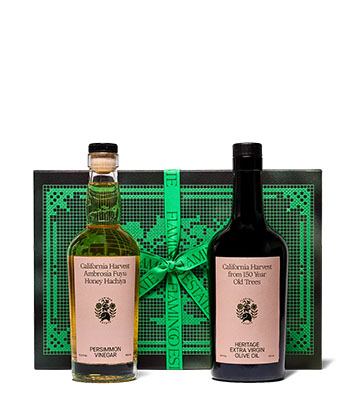 Flamingo Estate Olive Oil & Fuyu Persimmon Vinegar is one of the best holiday drinking gifts for 2025.