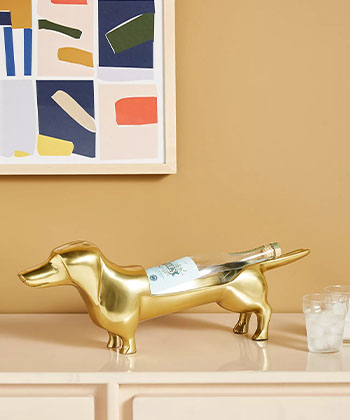 Anthropologie Dapper Dog Wine Bottle Holder is one of the best holiday drinking gifts for 2025.