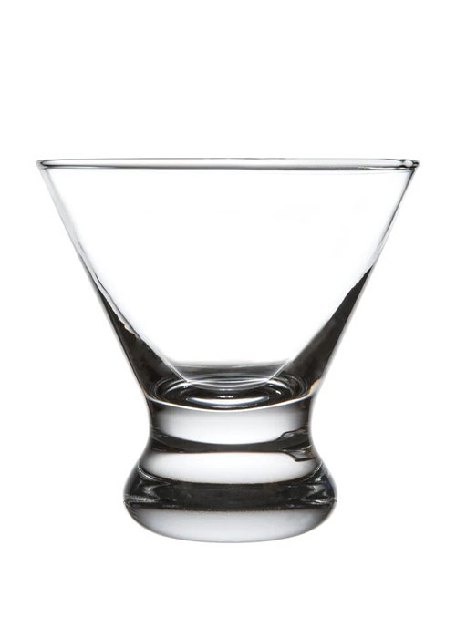 A stemless Cosmo glass is the eight-best Martini glass shape.