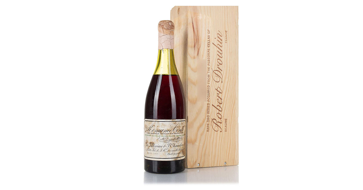 1945 Domaine de la Romanée-Conti Breaks Record for Most Expensive Bottle of Wine Sold at Auction
