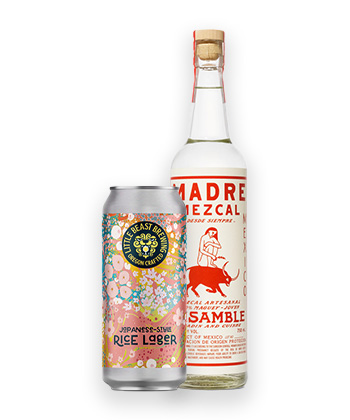 Rice lager and mezcal is one of the best boilermaker combinations.