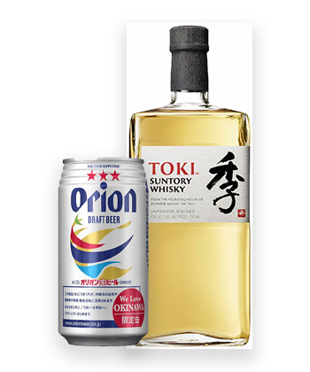 Orion Lager and Toki Japanese whisky is one of the best boilermaker combinations.