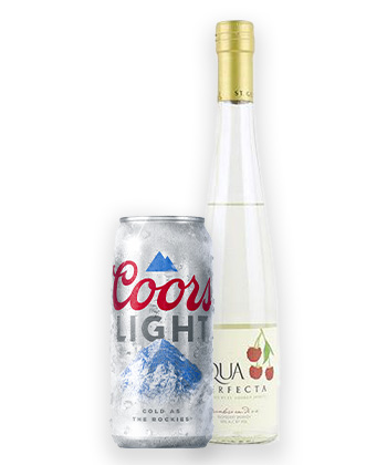 Coors Light smoothie and raspberry eau de vie is one of the best boilermaker combinations.