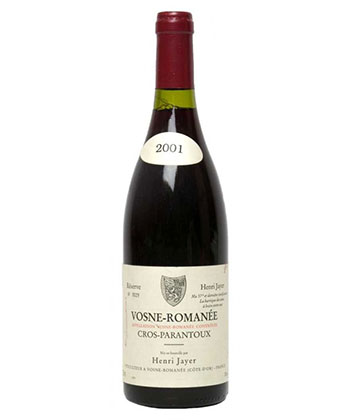Henri Jayer Vosne Romanée Cros Parantoux 2001 is a Pinot Noir worth the splurge, according to sommeliers.
